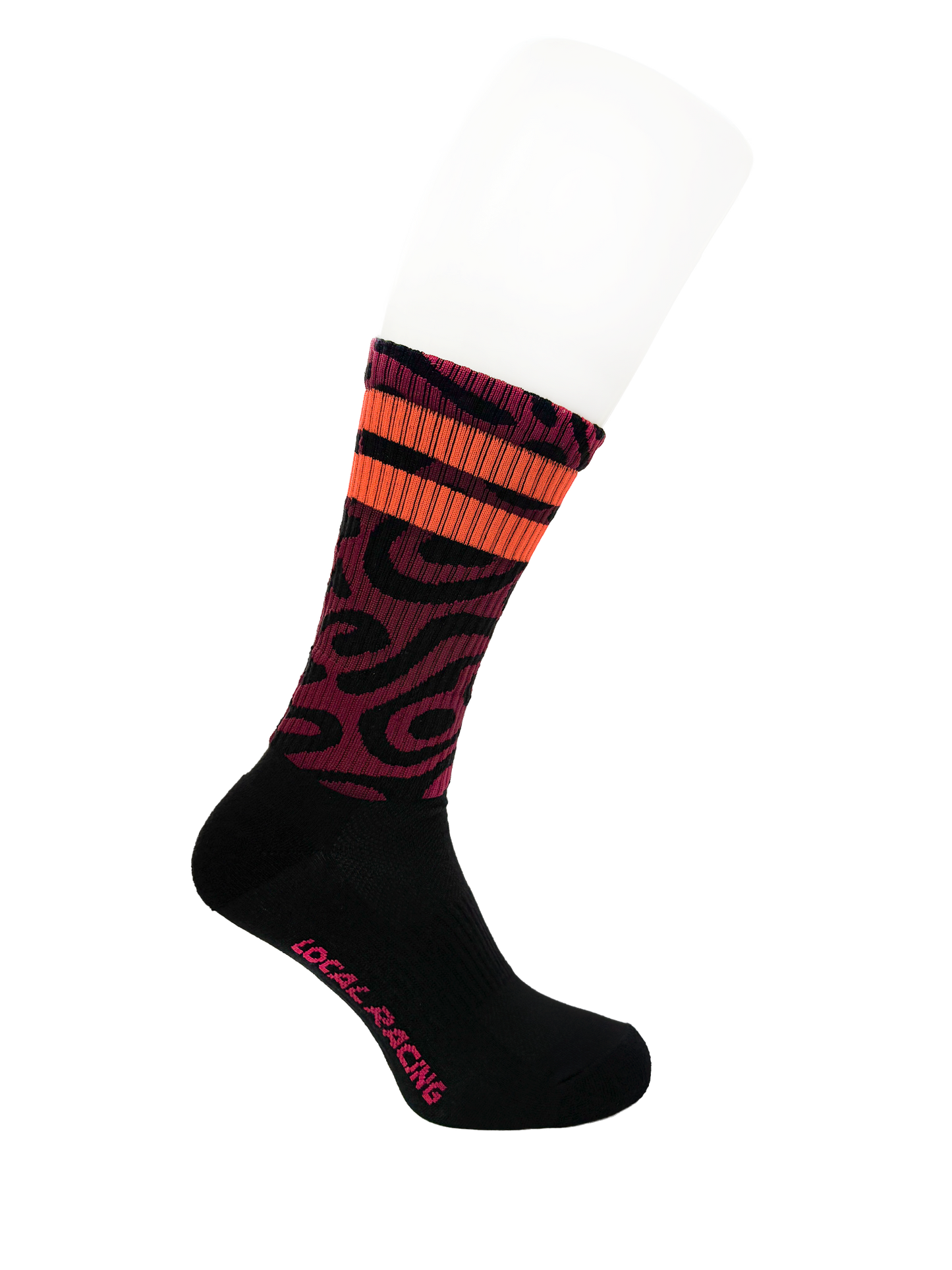 Rider Socks / Raw Collection - Red Wine Orange