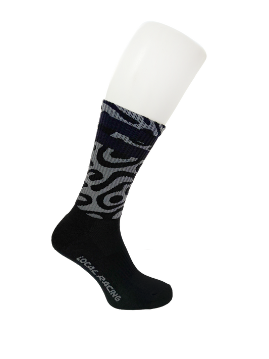 Rider Socks / Raw Collection - Grey Black