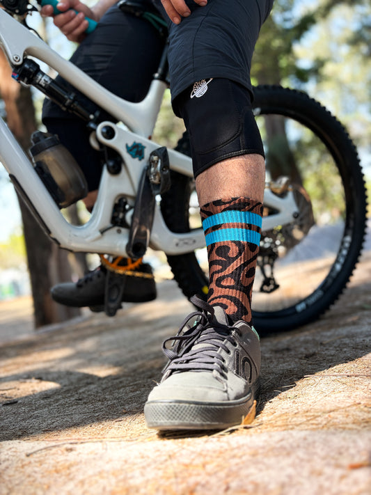 Rider Socks / Raw Collection - Brown Blue Scooby