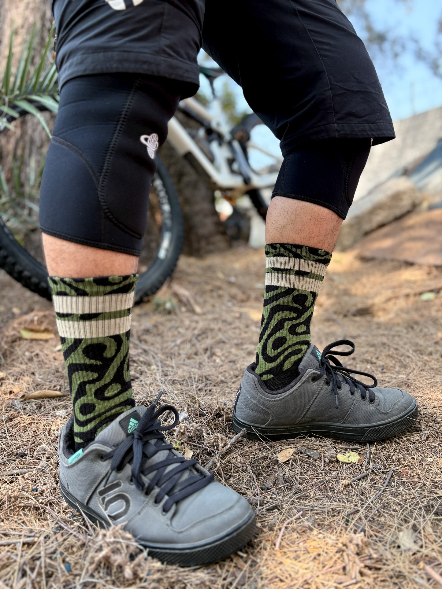 Rider Socks / Raw Collection - Green Olive
