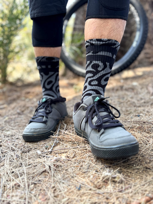 Rider Socks / Raw Collection - Grey Black