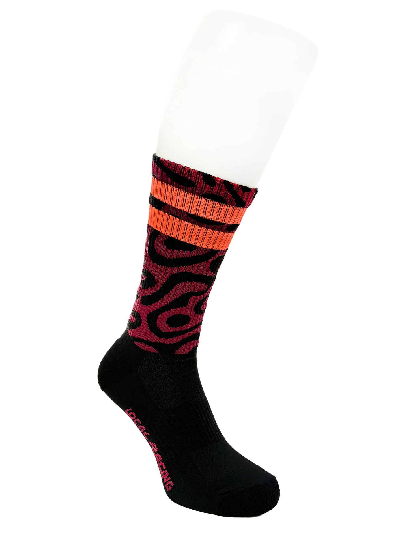Rider Socks / Raw Collection - Red Wine Orange